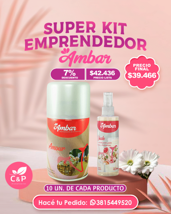 KIT 10 Aerosoles + 10 Textiles AMBAR