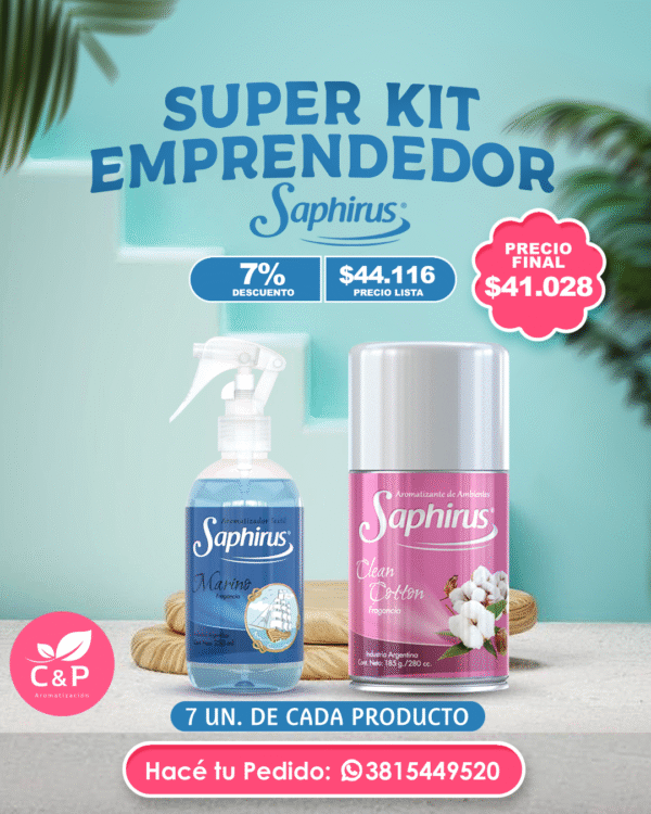 KIT 7 Textiles + 7 Aerosoles Saphirus