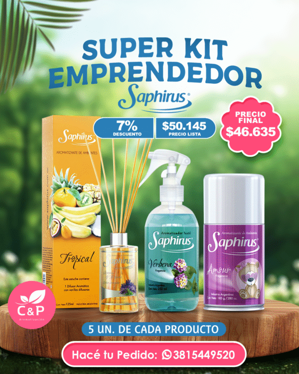 KIT 15 PRODUCTOS SAPHIRUS