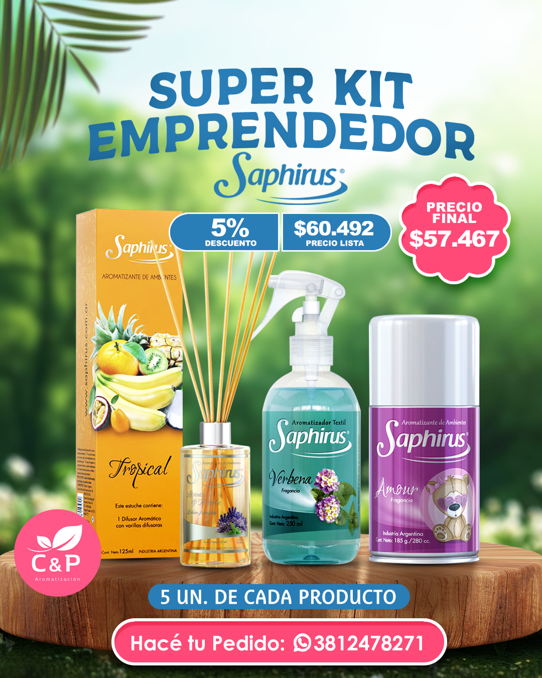 KIT 15 PRODUCTOS KIT 15 PRODUCTOS SAPHIRUS - Imagen 1