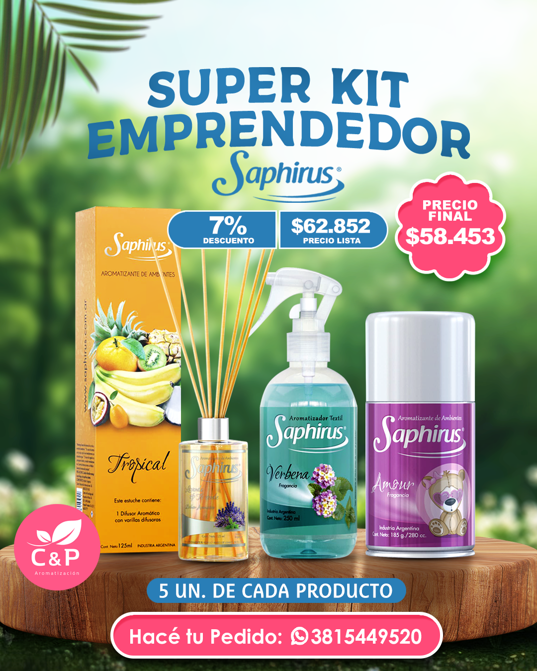 KIT 15 PRODUCTOS KIT 15 PRODUCTOS SAPHIRUS - Imagen 1