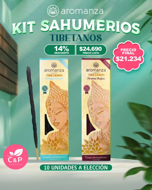 KIT AROMANZA Sahumerios Tibetanos x8