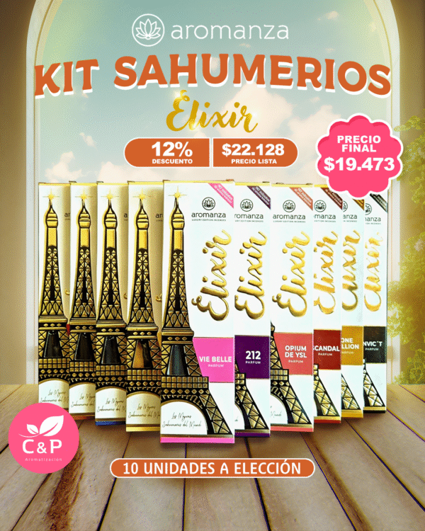KIT AROMANZA Sahumerios ELIXIR x5