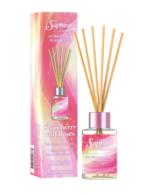 Strawberry and Roses - Difusor con Varillas Saphirus 60ML