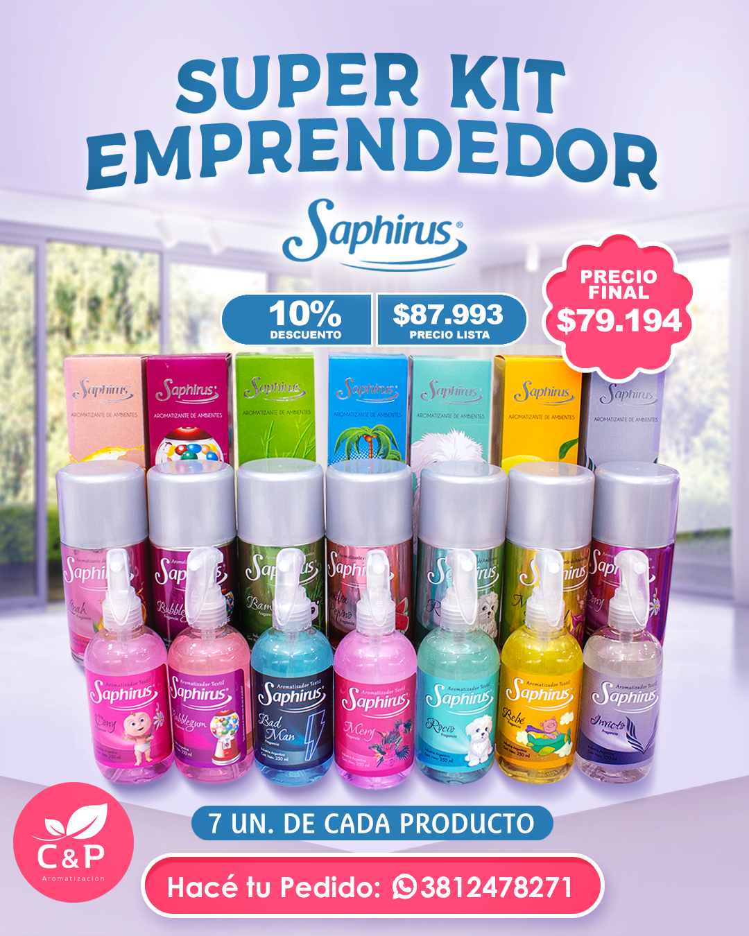 KIT 21 PRODUCTOS RECTANGULAR KIT 21 PRODUCTOS SAPHIRUS - Imagen 1