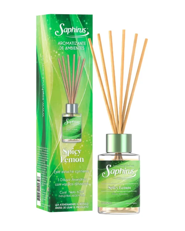 Spicy Lemon - Difusor con Varillas Saphirus 60ML
