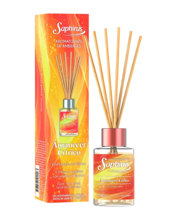 Amanecer Citrico - Difusor con Varillas Saphirus 60ML
