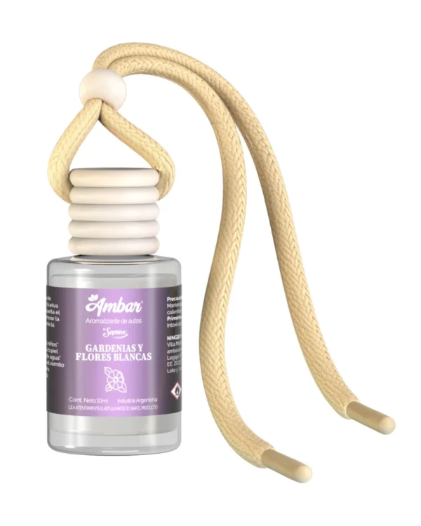 GARDENIAS Y FLORES BLANCAS - Difusor para Auto AMBAR 10ML