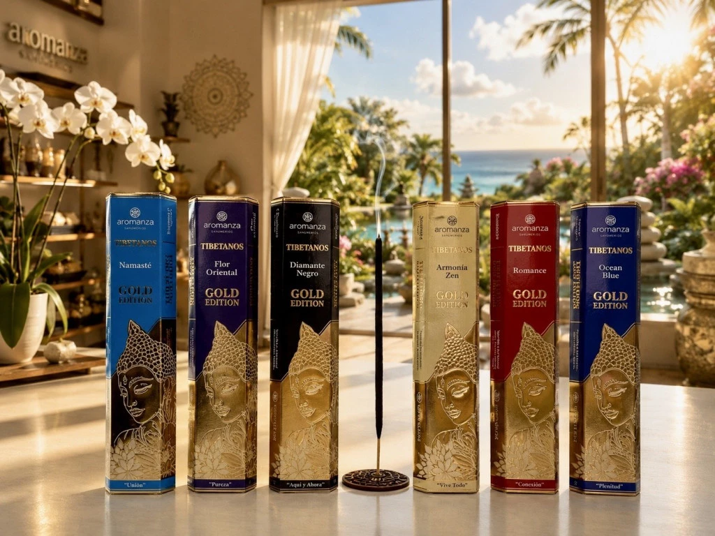 Y0fNU0mUOs9VuRGLOV3DaHzlhWfgXToOG8ymYD8Z Acqua Per L´Uomo - Sahumerios Tibetanos Gold Edition x5 Aromanza - Imagen 1